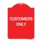 Signmission Designer Series Sign-Customers Only, Red & White Aluminum Sign, 18" x 24", RW-1824-24494 A-DES-RW-1824-24494 - alternate 1
